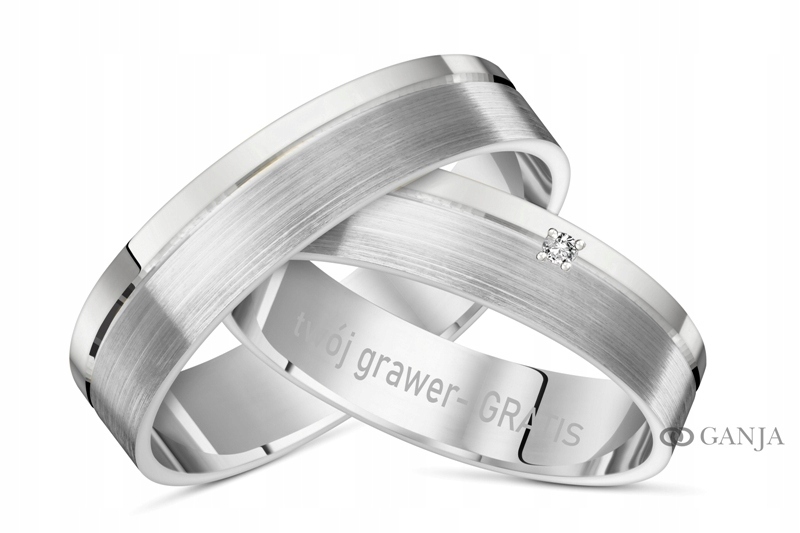 Stříbrné prsteny 925+GRAVÍROVÁNÍ 5 mm OB85 se zirkonem