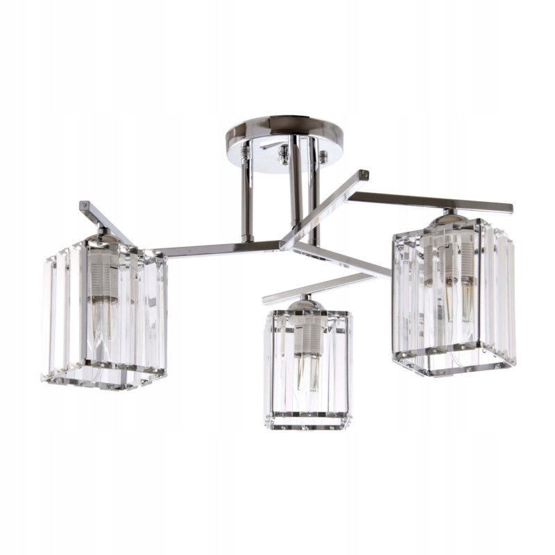 Stropní svítidlo – tři staromódní lampy na větvi, skleněná stínítka, do ložnice