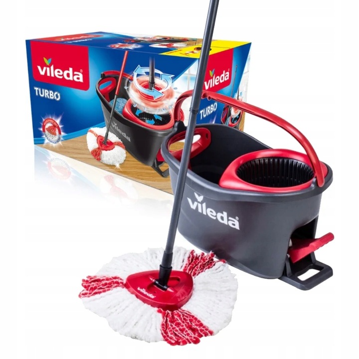 Levně Sada rotačního mopu kbelík odšťavňovač úklidu domácnosti Vileda Easy Wring&