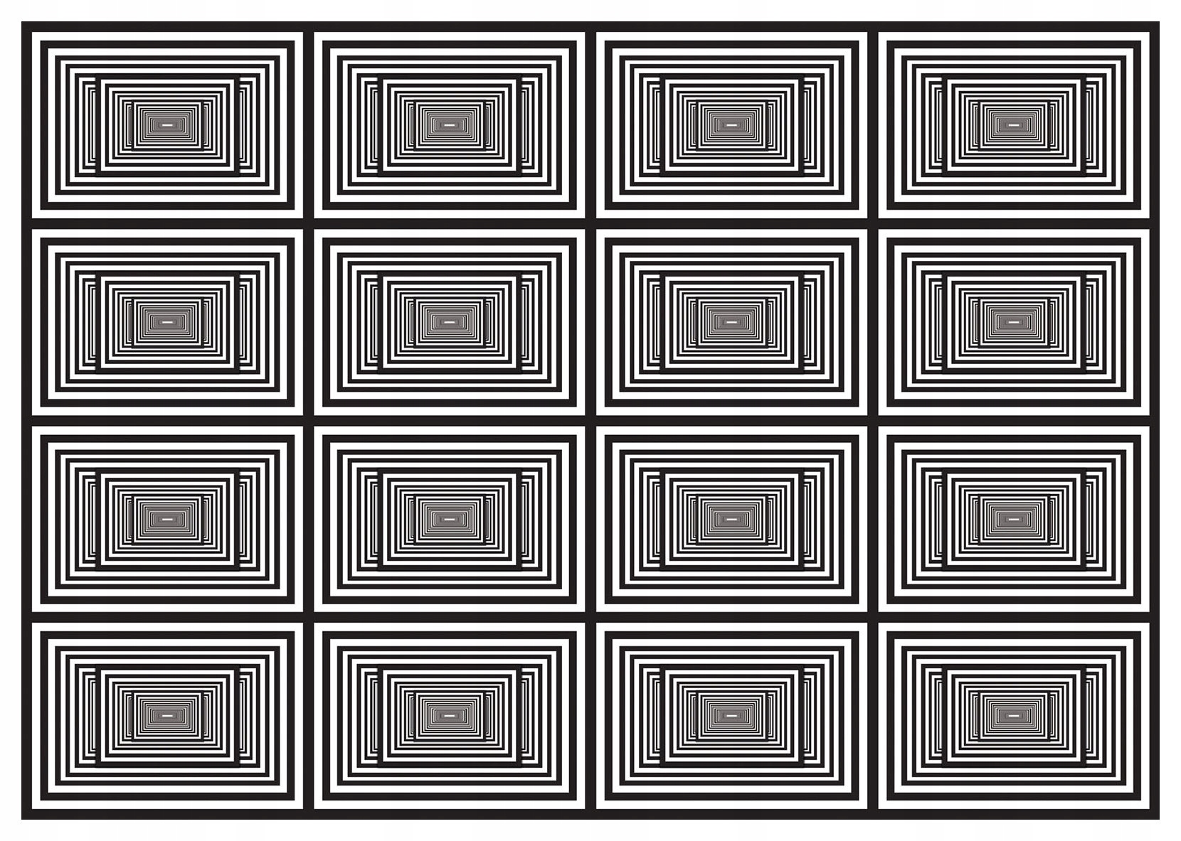 Geometrická tapeta Optická iluze Perspektiva Abstrakce 416x254 lepidlo