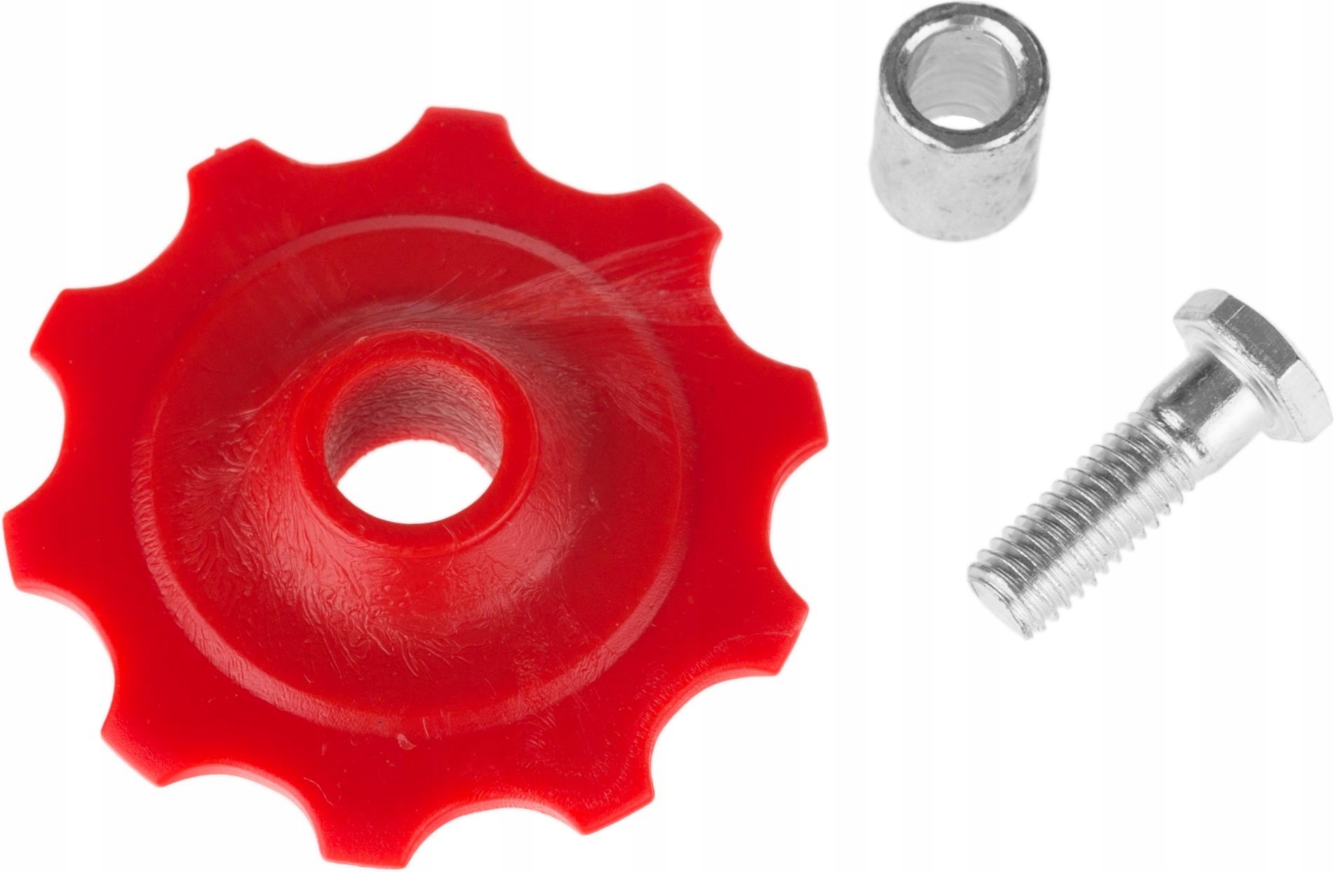

Kółko Przerzutki /10T/ Czerwone + Śruba + Tulejka