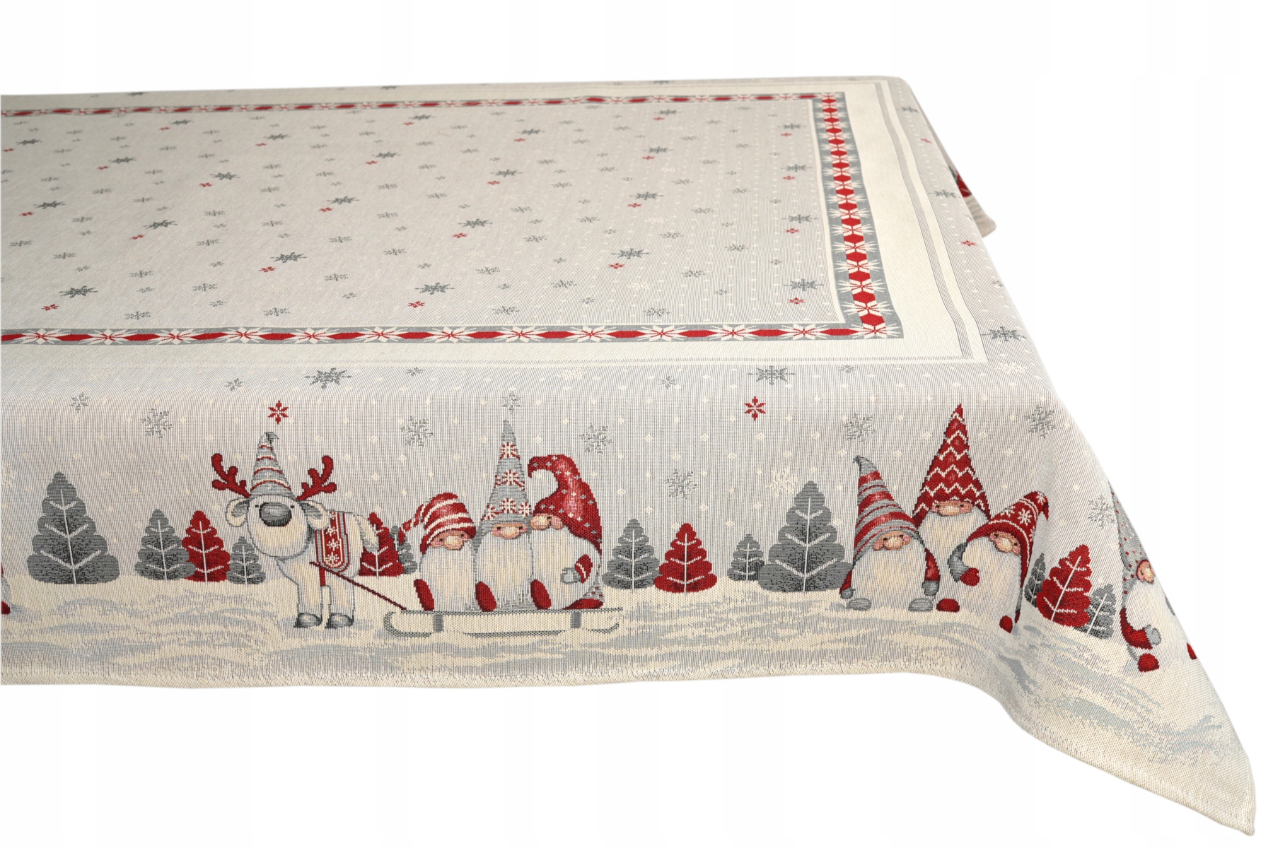 

Obrus Gobelinowy 240x140 Skrzat Szary Krasnale