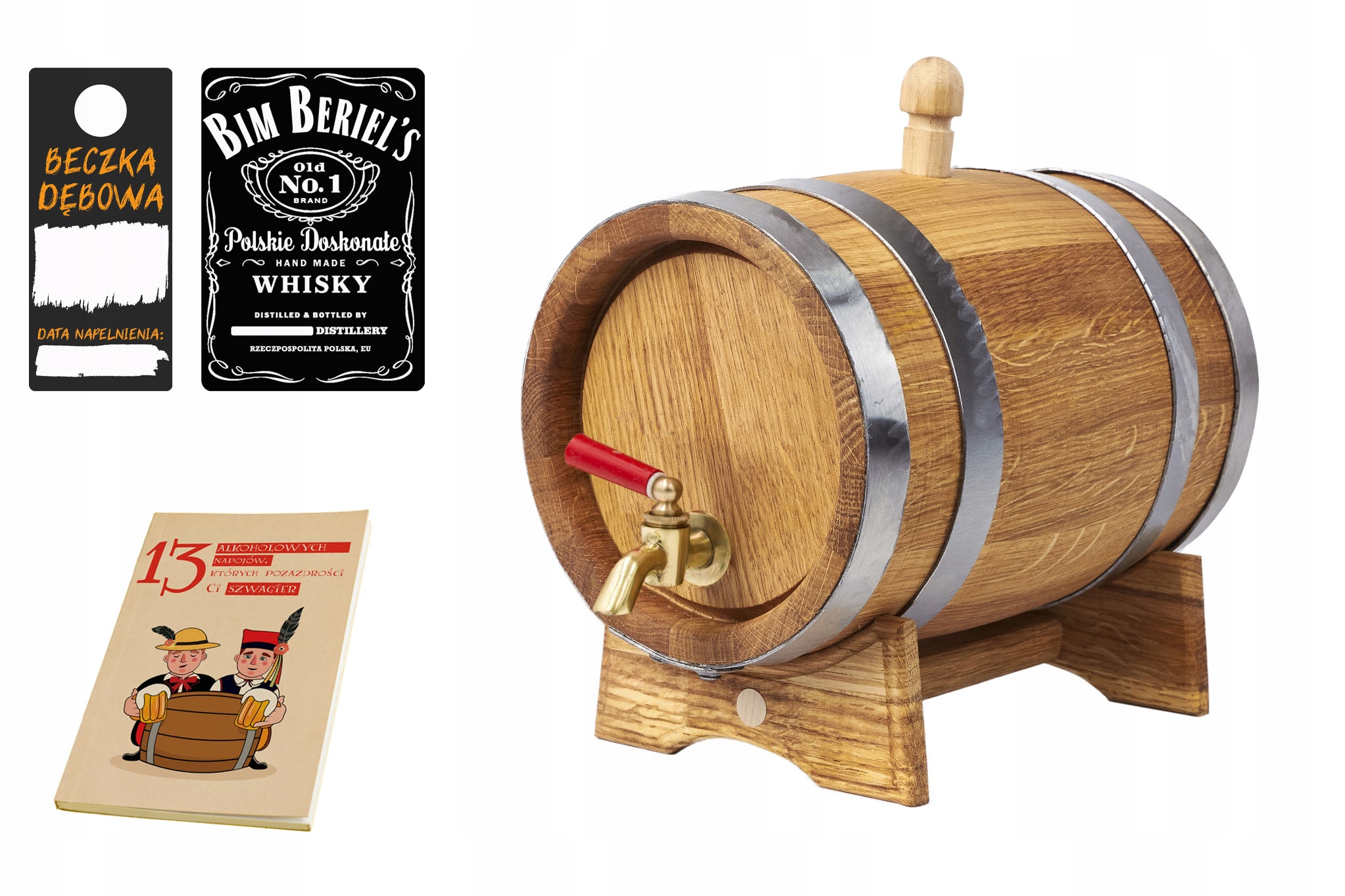 ANTAŁEK Dębowa beczka 3L na whisky bimber wino nalewki (z Atestem PZH) Marka inna