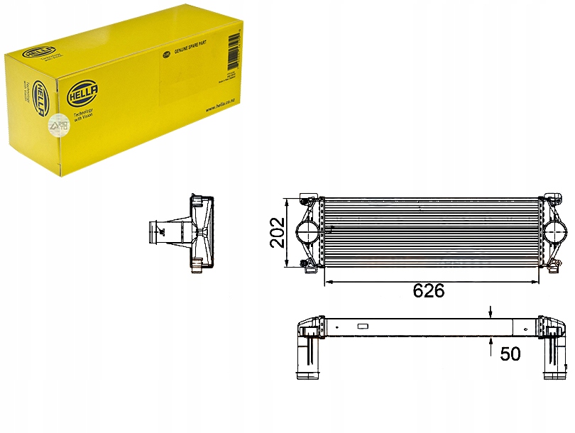 HELLA INTERCOOLER CHŁODNICA POWIETRZA DOŁADOWUJĄCE