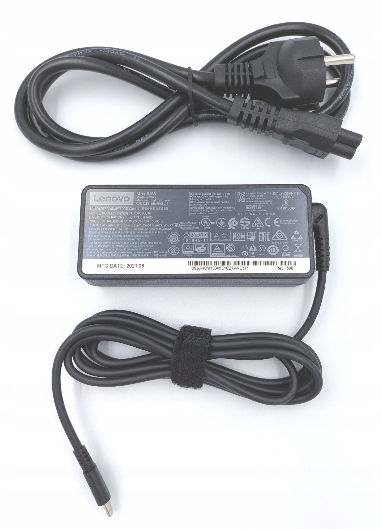 Lenovo Zasilacz Ładowarka 65W Usb-c New