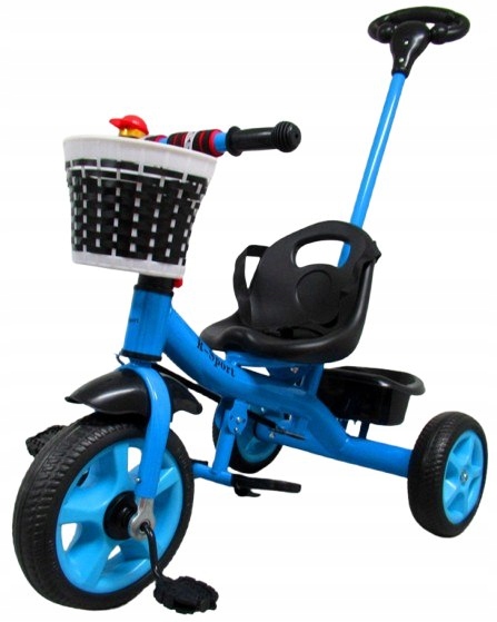 Rowerek Trójkołowy T8 niebieski z rączką Koła Eva Pchacz Ragil Sp. z o.o.