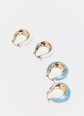 2-PACK KOLCZYKI ONE SIZE 750 Marka bez marki