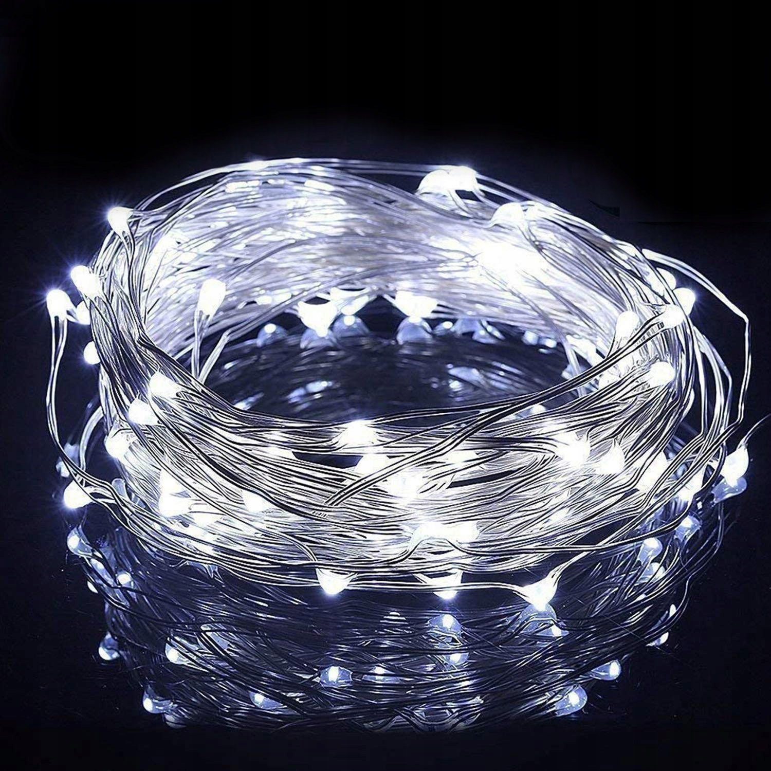 

Lampki druciki żyłka 50LED nabaterie Zimne ST-821W