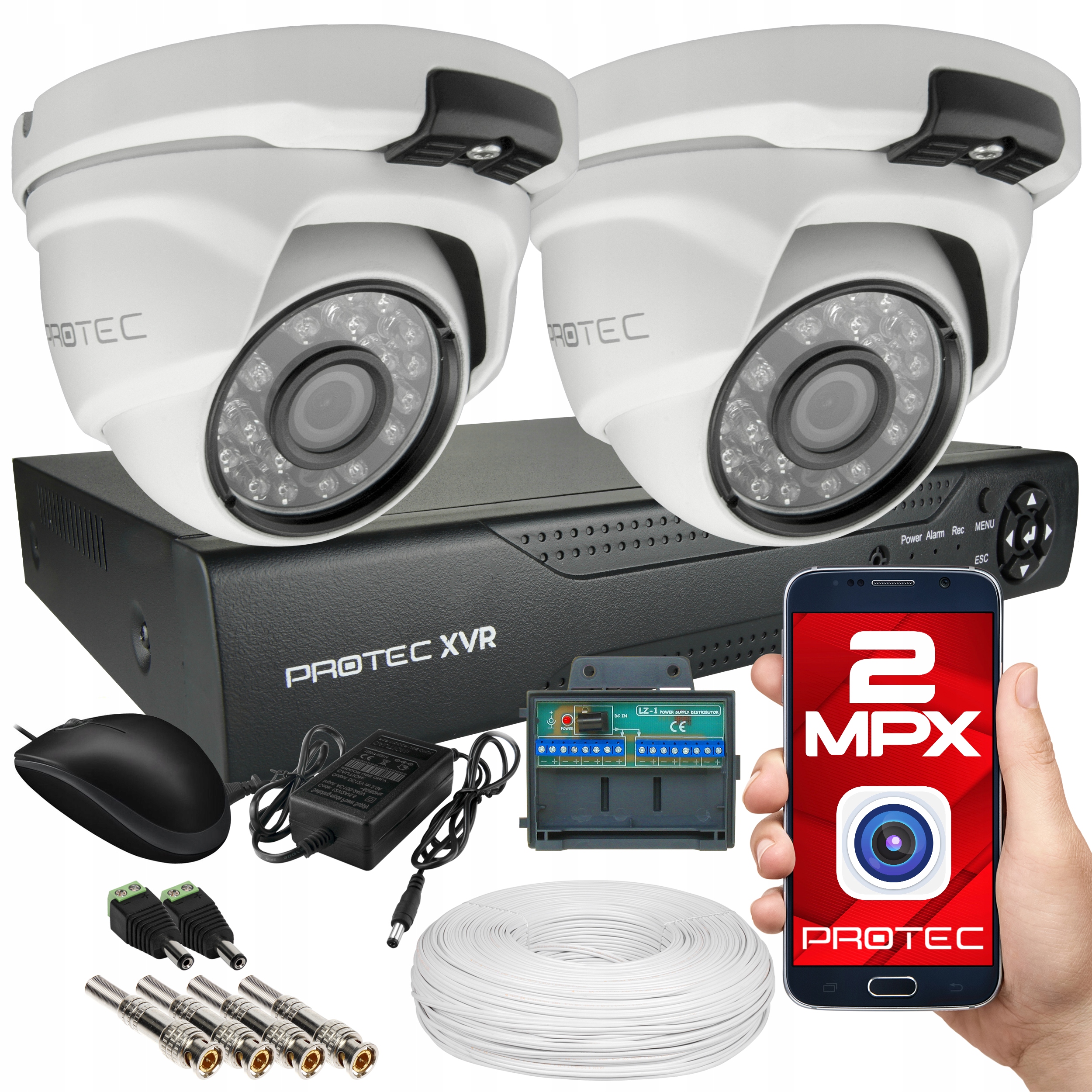 

Zestaw Do Monitoringu 2 Kamery Mocny Obraz W Nocy