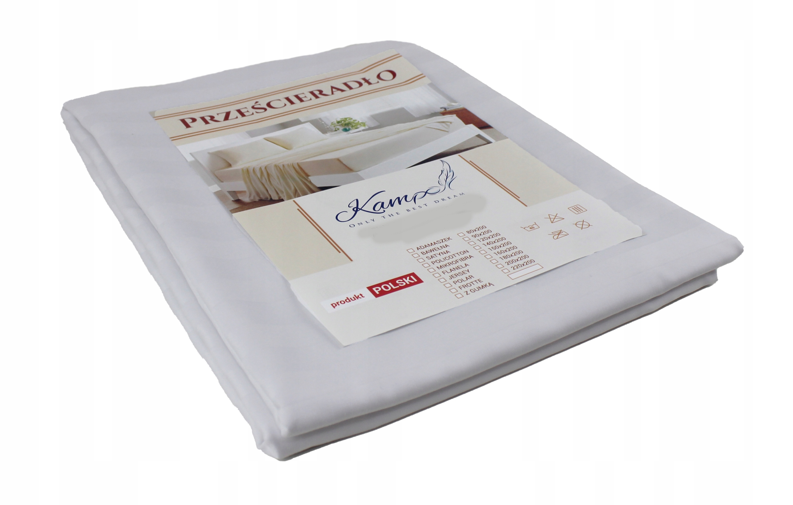 Prostěradlo Prostěradlo Damašek Opasek 1 CM Bavlna 100% 300X300 Hotel