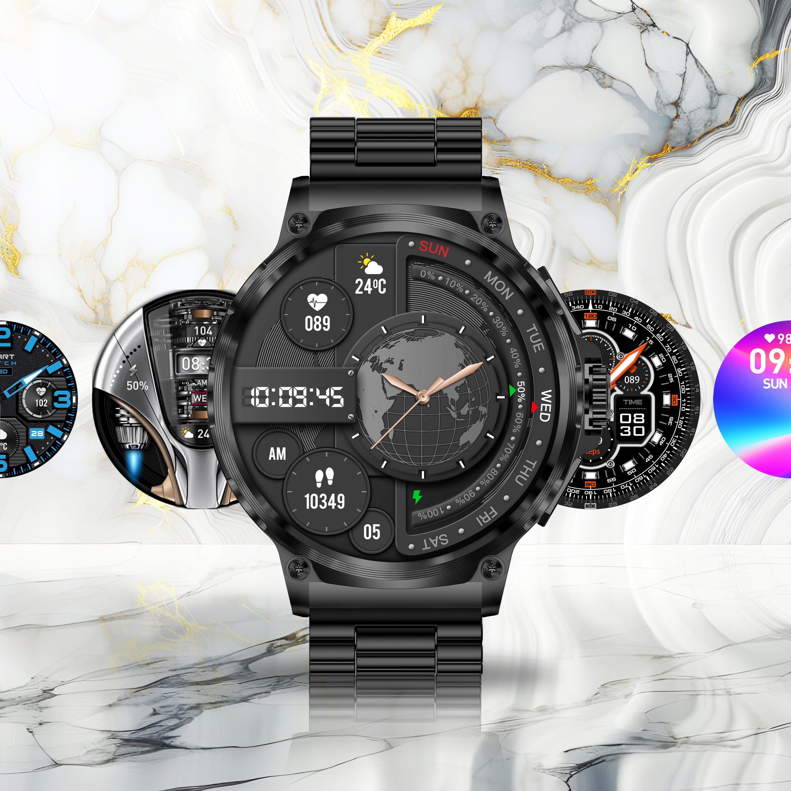 SMARTWATCH MĘSKI ROZMOWY ZEGAREK SPORTOWY SMART WATCH 710 mAh BATERIA PL Marka Inna