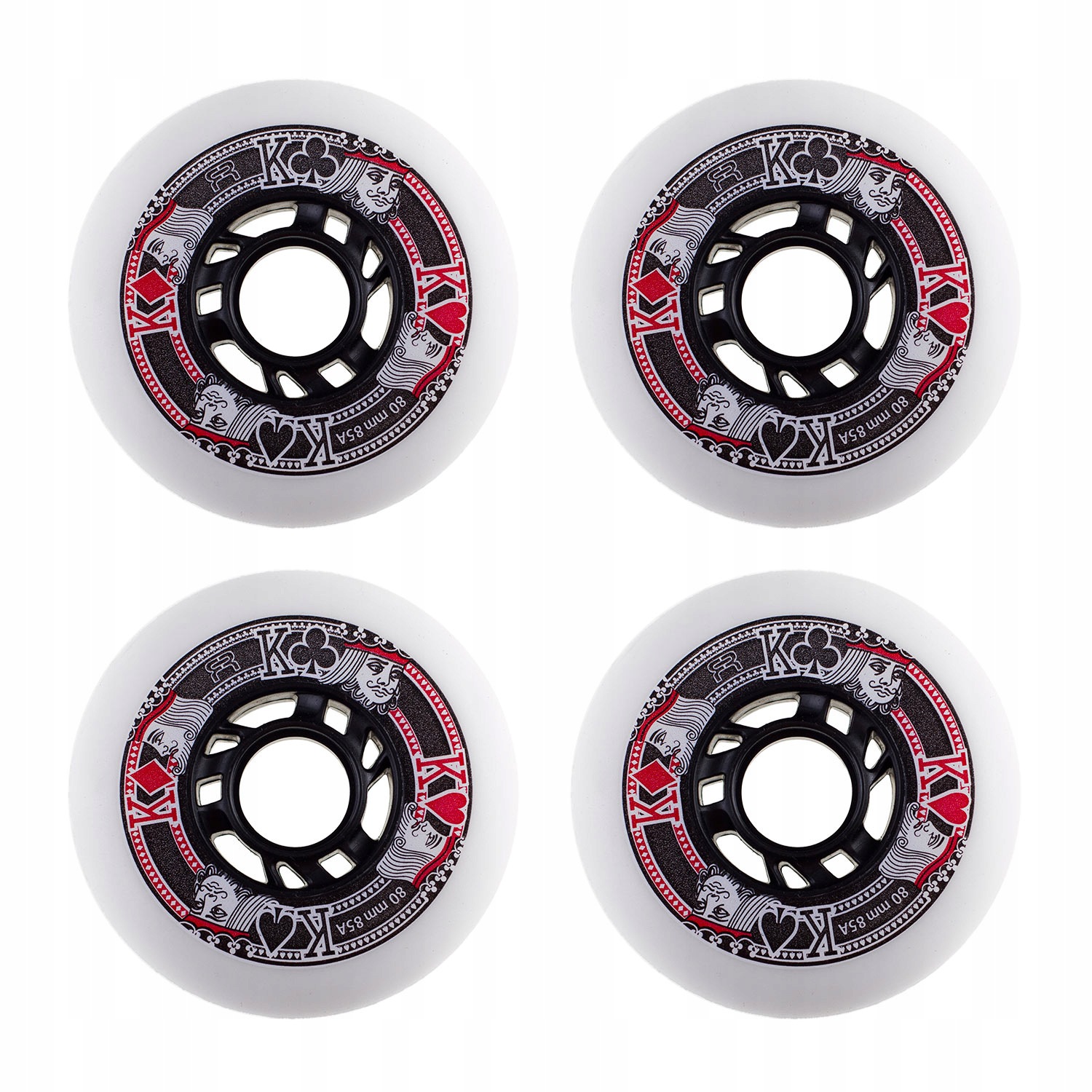 Kolečka pro městské kolečkové brusle Freeride Fr Street Kings 80 mm/85A, bílá, 4 kusy
