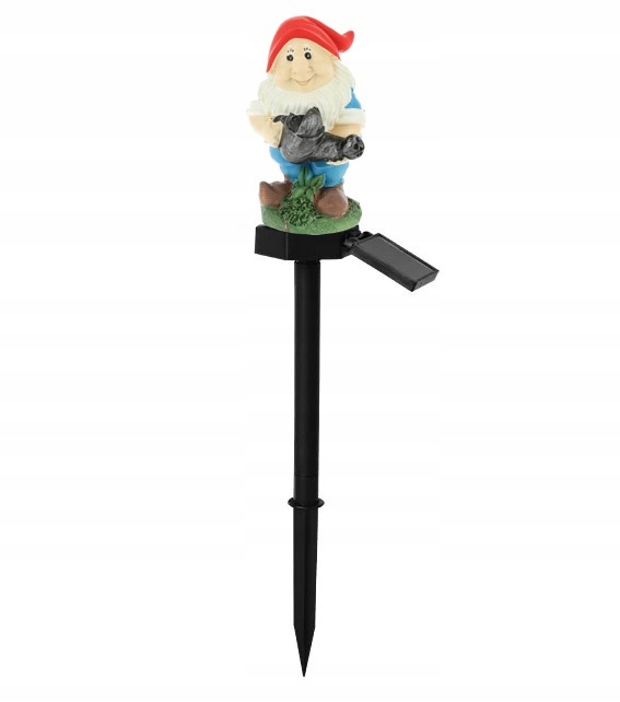 KRASNAL LAMPKA SOLARNA LED WBIJANA LAMPA OGRODOWA ZEWNĘTRZNA ŚWIECĄCA Długość wbijanego grota 11 cm