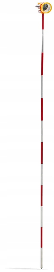 MINI PRYZMAT LUSTRO DALMIERCZE GEODEZYJNE Z TYCZKĄ I PODSTAWĄ SREBRNA POWŁO