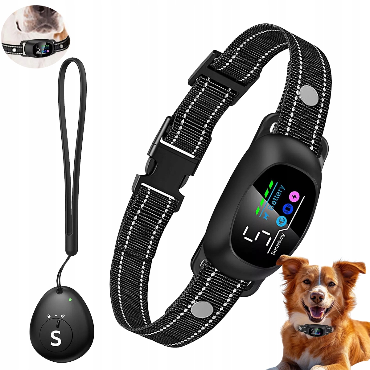 Protištěkací Elektrický Výcvikový Obojek Pro Psa Proti Štěkání 2V1