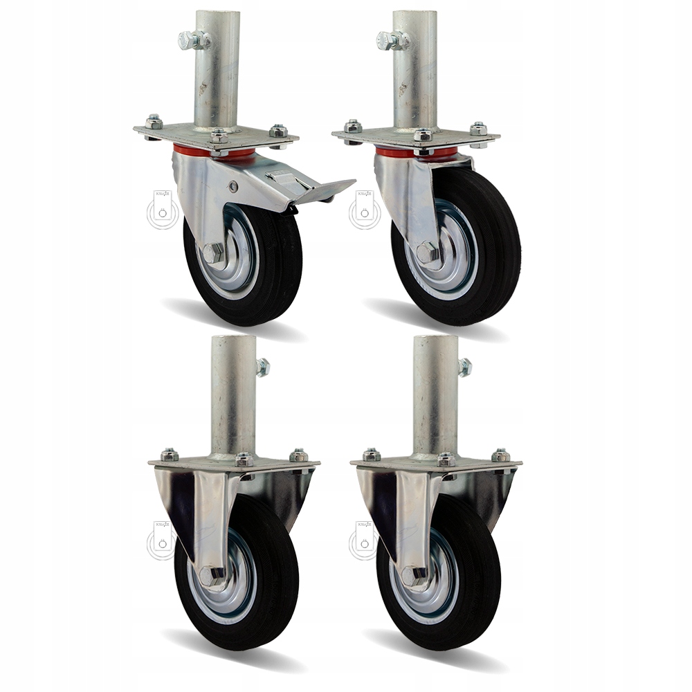 Sada 4 kusů kol fi 160 Roštování 678STGU160/40