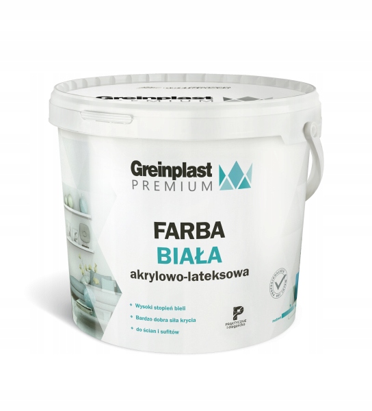 Farba Greinplast Premium Akryl-Lateks 5l biała