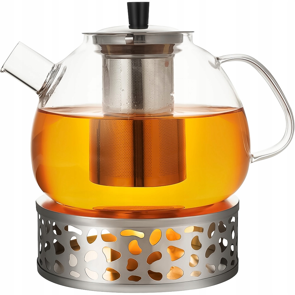 Skleněný Džbán 1500 ML Z Nerezové Oceli S Filtrem A Ohřívačem