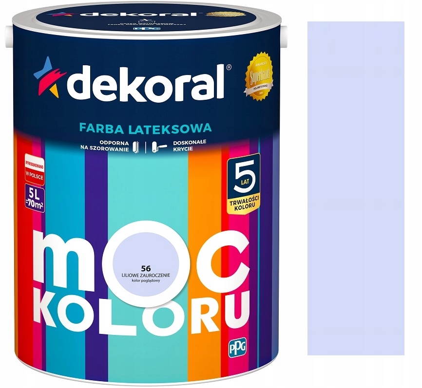 Dekoral Farba Moc Kolorów Liliowe Zauroczenie 5L