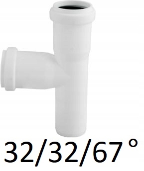 

Trójnik kanalizacyjny Pp fi 32/32 x 67 st. Aquer