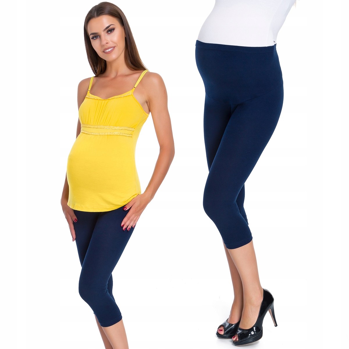 

Ciążowe Legginsy 3/4 Elastyczny Panel PREG34 3XL