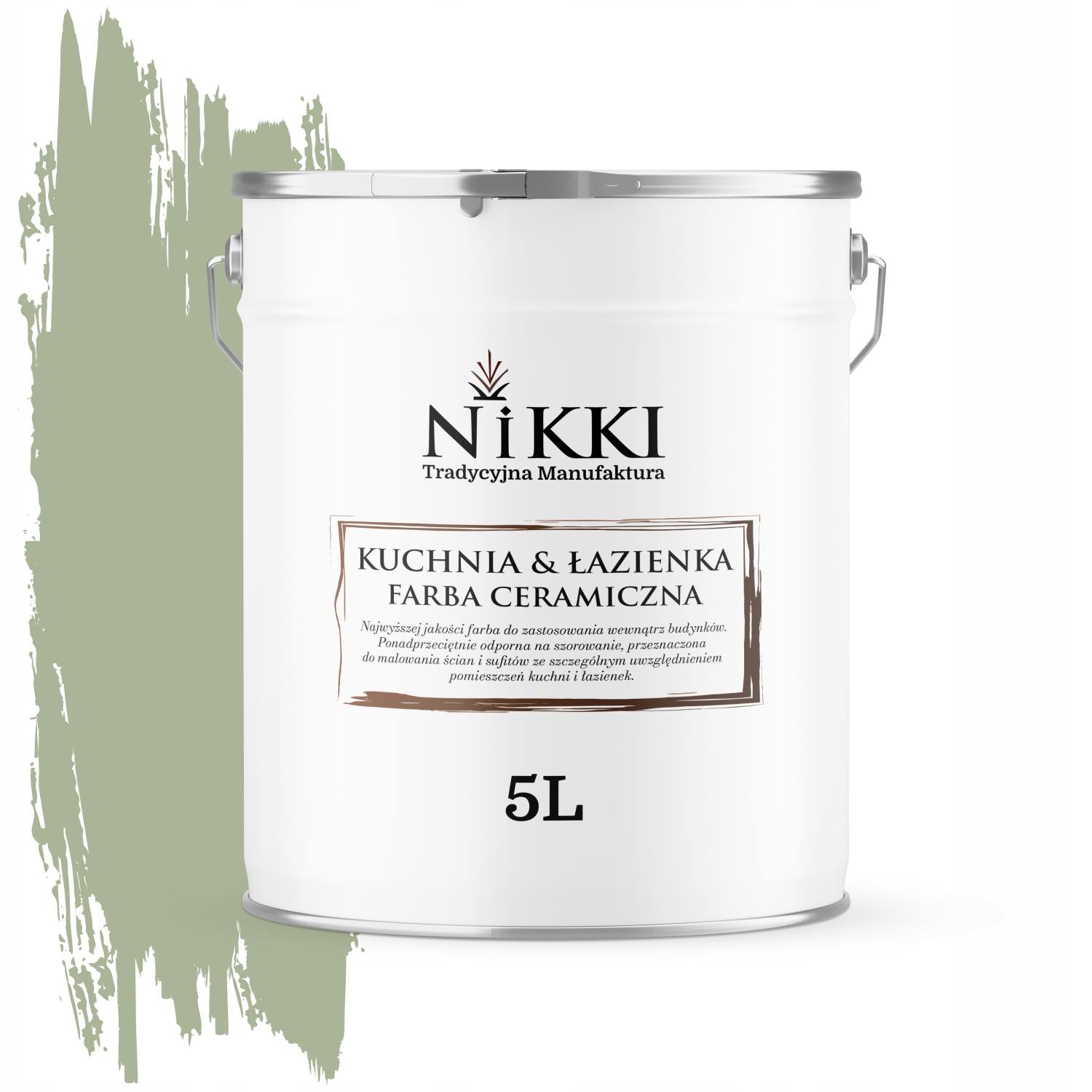 Keramická Farba Kuchyňa Kúpeľňa Zelená H2143 Hlboký Mat 5 L Nástenná