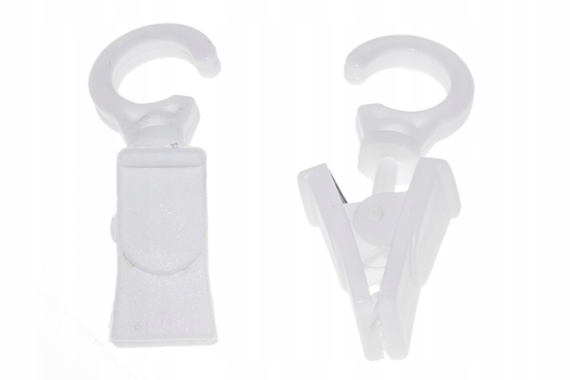 Pohyblivé žabky na záclonové tyče s drevenými kolieskami žabka na záclony 1000 ks biela