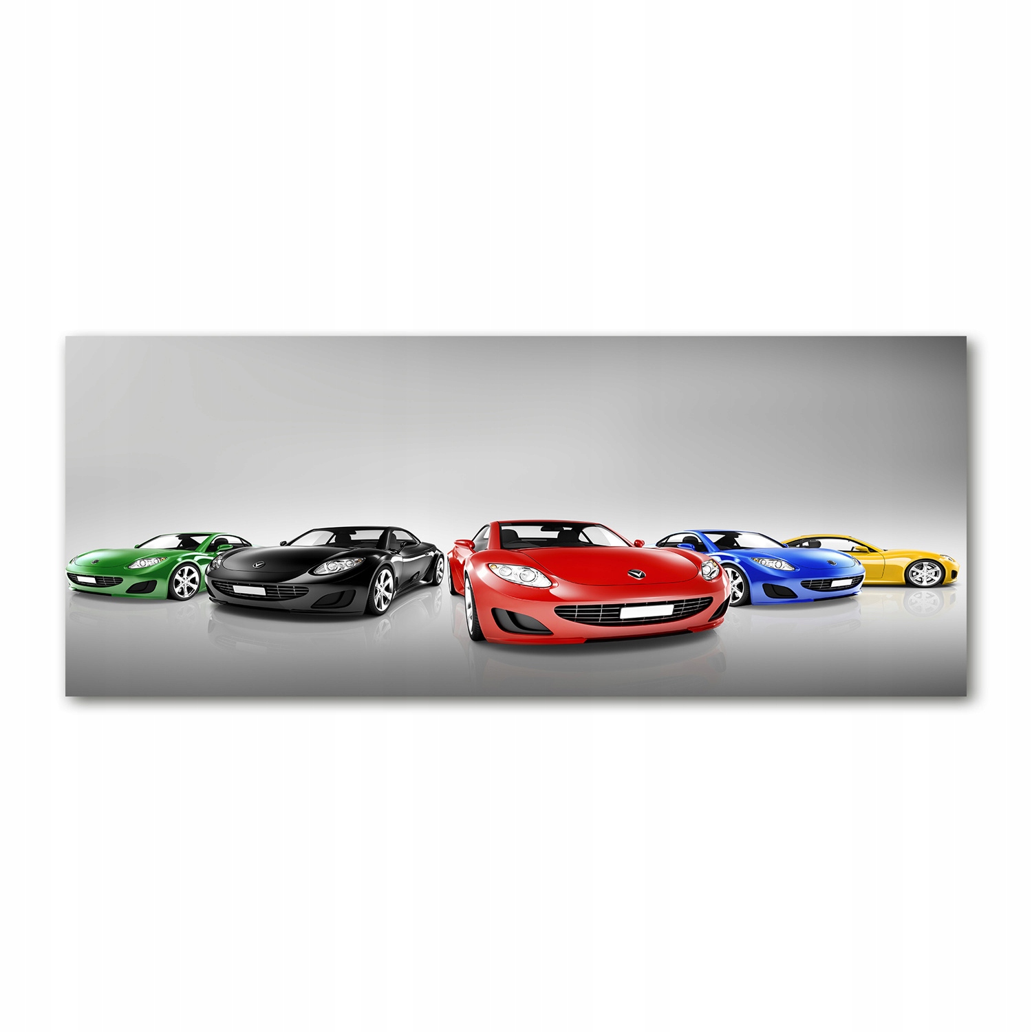 

Foto obraz szkło akryl Kolorowe samochody 125x50cm