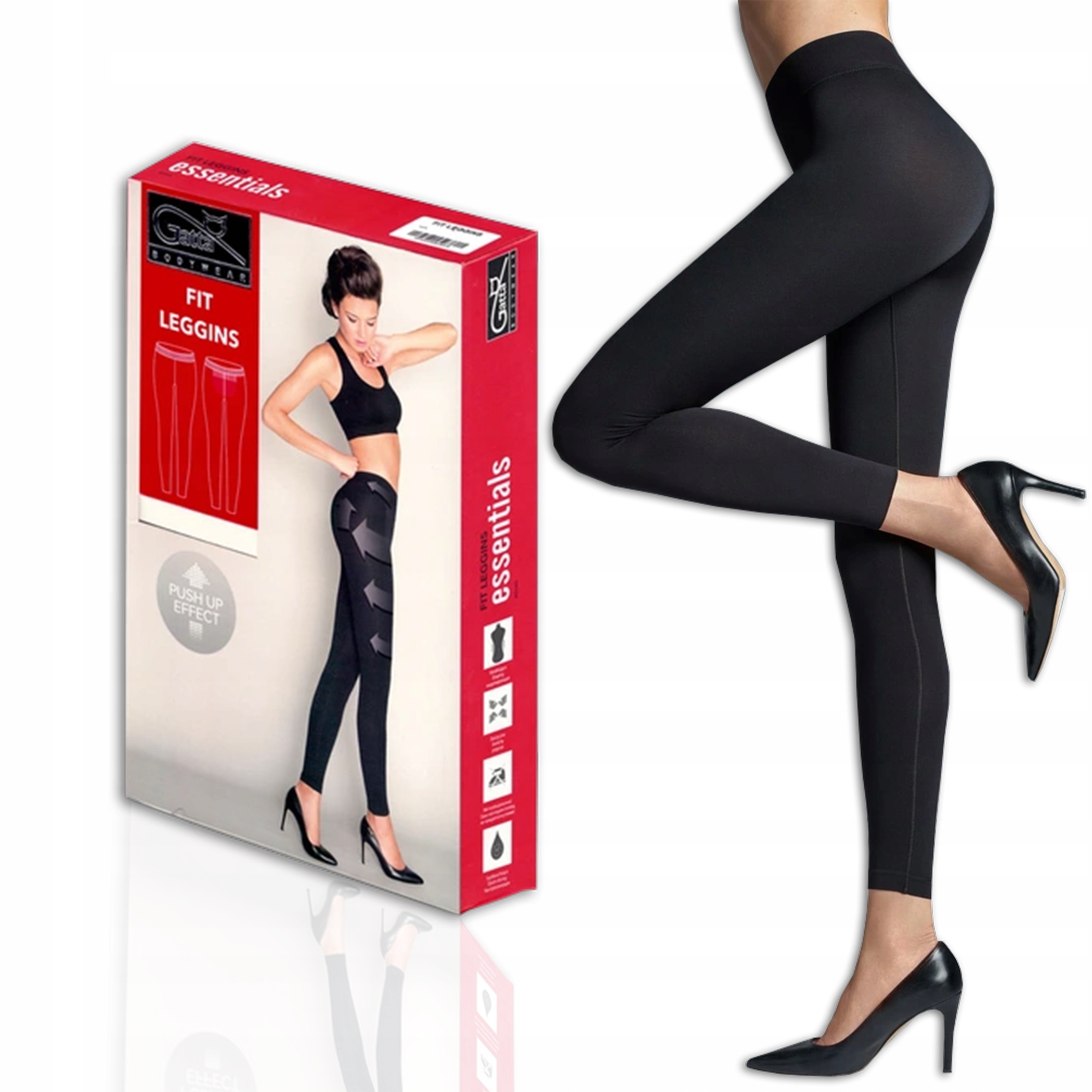 

Gatta Fit Legginsy modelujące push up, czarne, r.S