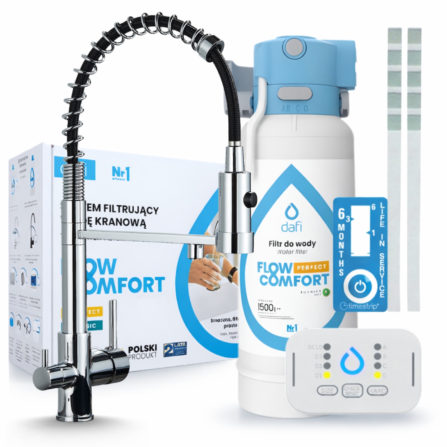 Kuchyňský Kohoutek Na Vodní Filtr Chrom A Filtr Pod Dřez Dafi Flow Comfort D-1