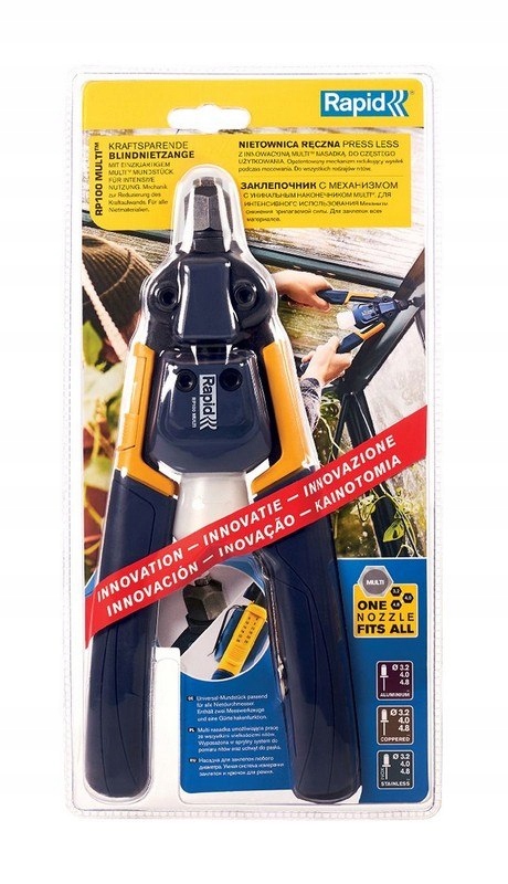 NITOWNICA DWURĘCZNA RP100 MULTI HEAVY DUTY & PRESS LESS Kod producenta RAPID-5001488