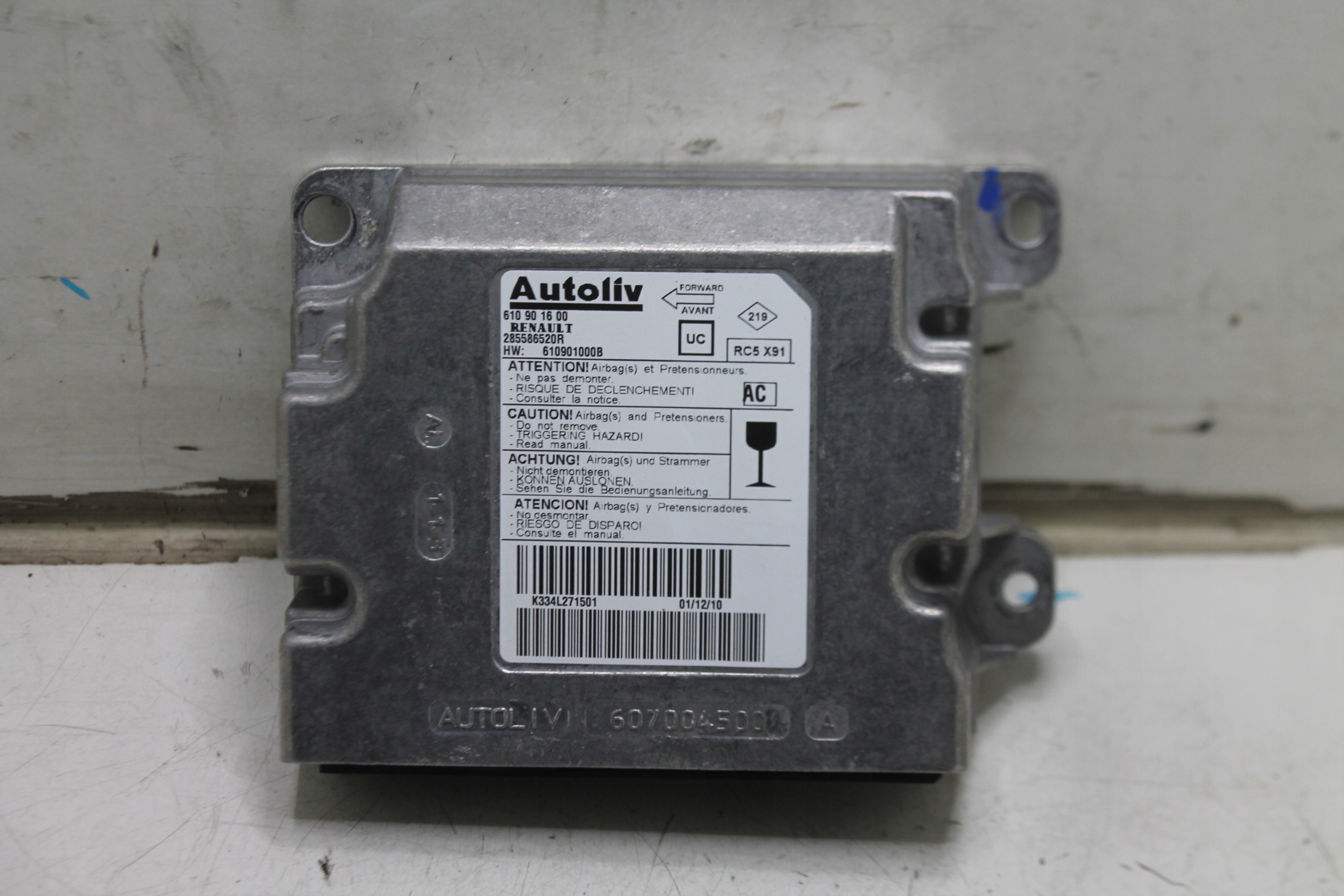 modulo SENSOR airbag 285586520R RENAULT LAGUNA III LIFT 09-15