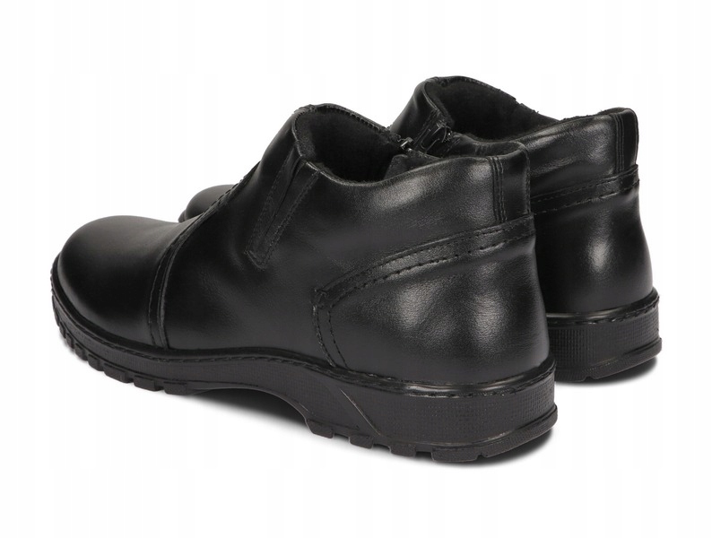 BUTY ZIMOWE KOZAKI MĘSKIE POLSKIE 355 CZARNY 39 Płeć mężczyzna