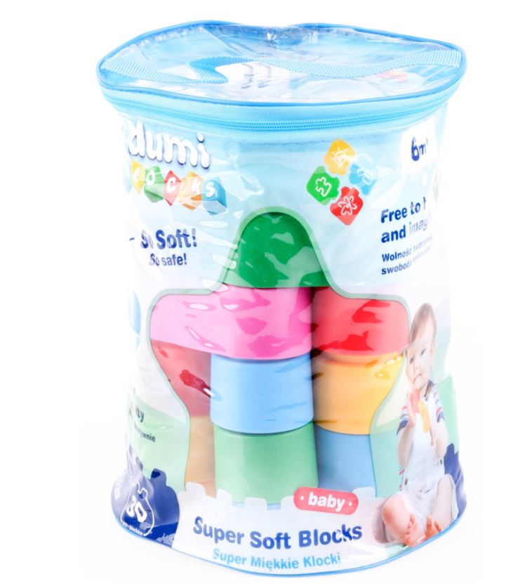 DUMEL DUMI BLOCKS SUPER MIĘKKIE KLOCKI 30SZT 6M+ Liczba elementów 30
