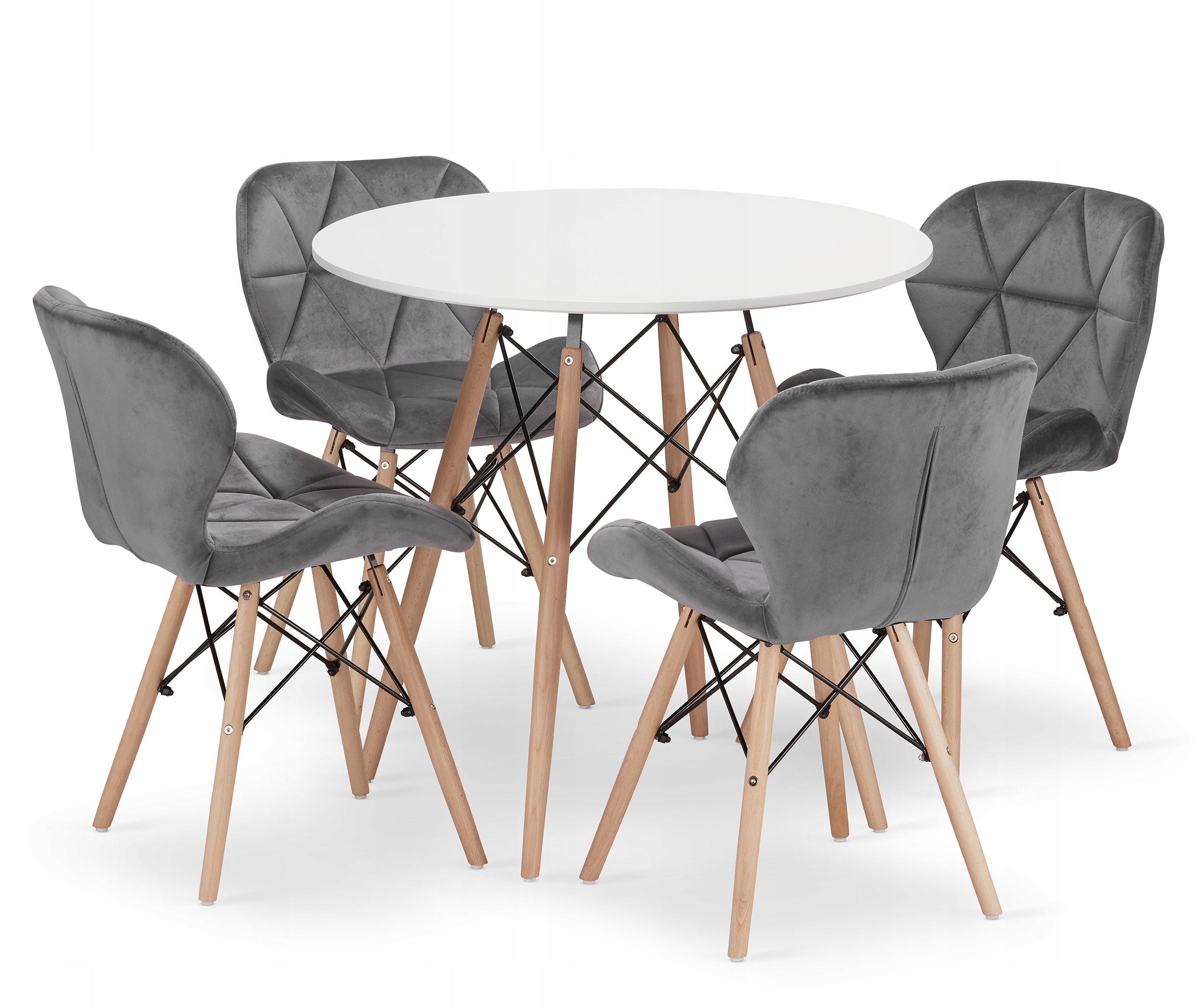 

Stół 4 Krzesła Nowoczesny Skandynawski Styl