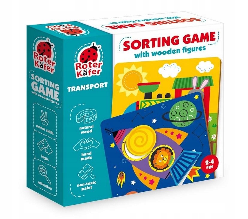 SORTER PIERWSZA GRA EDUKACYJNA TRANSPORT 2-4 LATA Okładka miękka