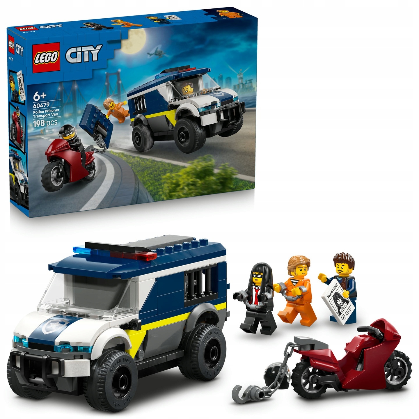 Klocki Lego City Furgonetka Konwój Policja Samochód Auto Ucieczka Więzienie