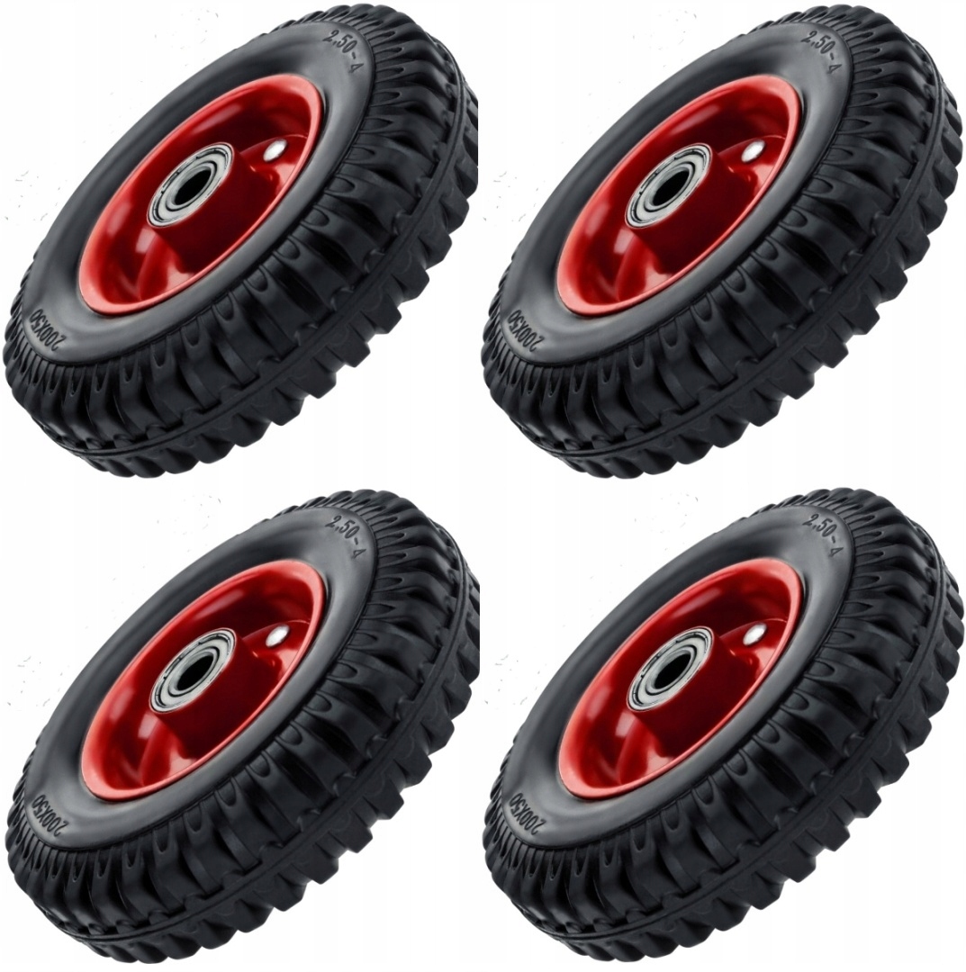 4 x Koło Pełne Do Wózka Taczki Kosiarki 200x50 160KG Bezdętkowe