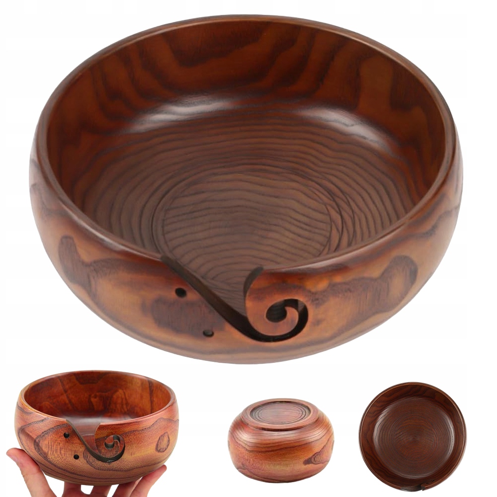 Dřevěná Miska Úložná Příze Na Háčkování Z Příze