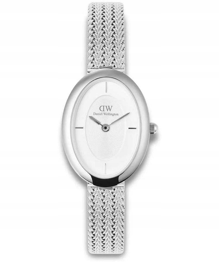 Dámské hodinky Daniel Wellington Juliette Braided Mesh White Sunray Silver