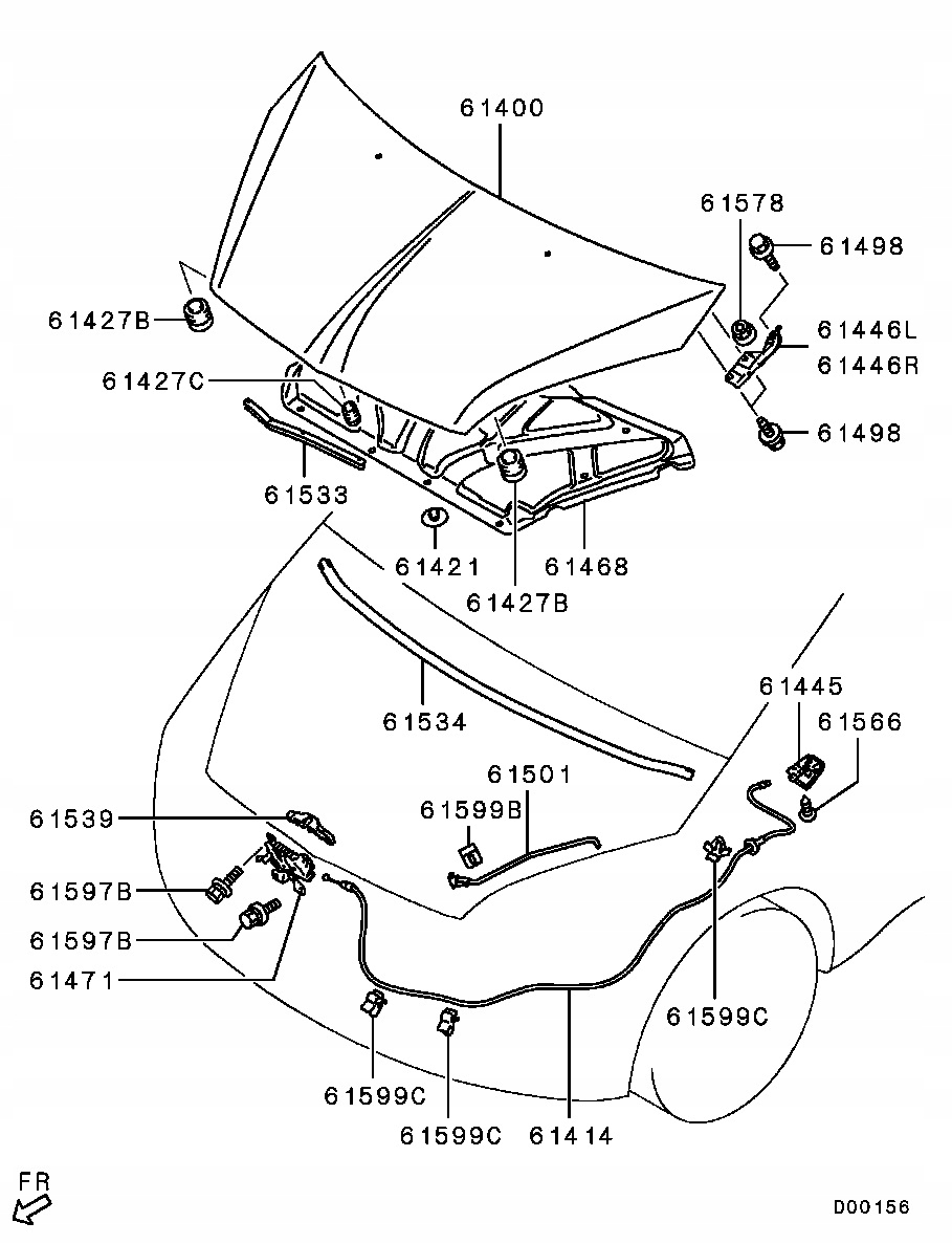 Lanko krycí masky Mitsubishi Colt 2004-2012
