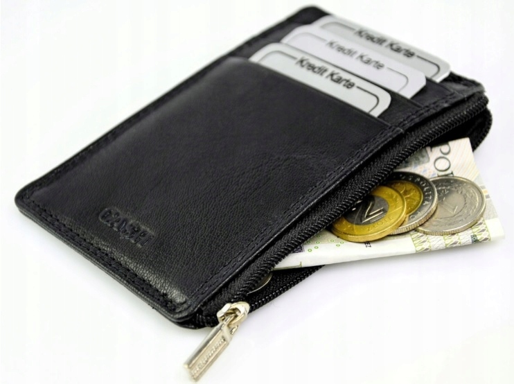 

Skórzane Etui Czarne Na Suwak Slim Skóra Naturalna