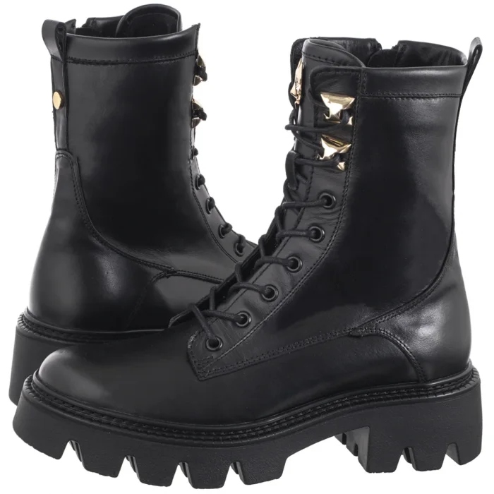 Dámské kožené workery Carinii černé B9720__-E50