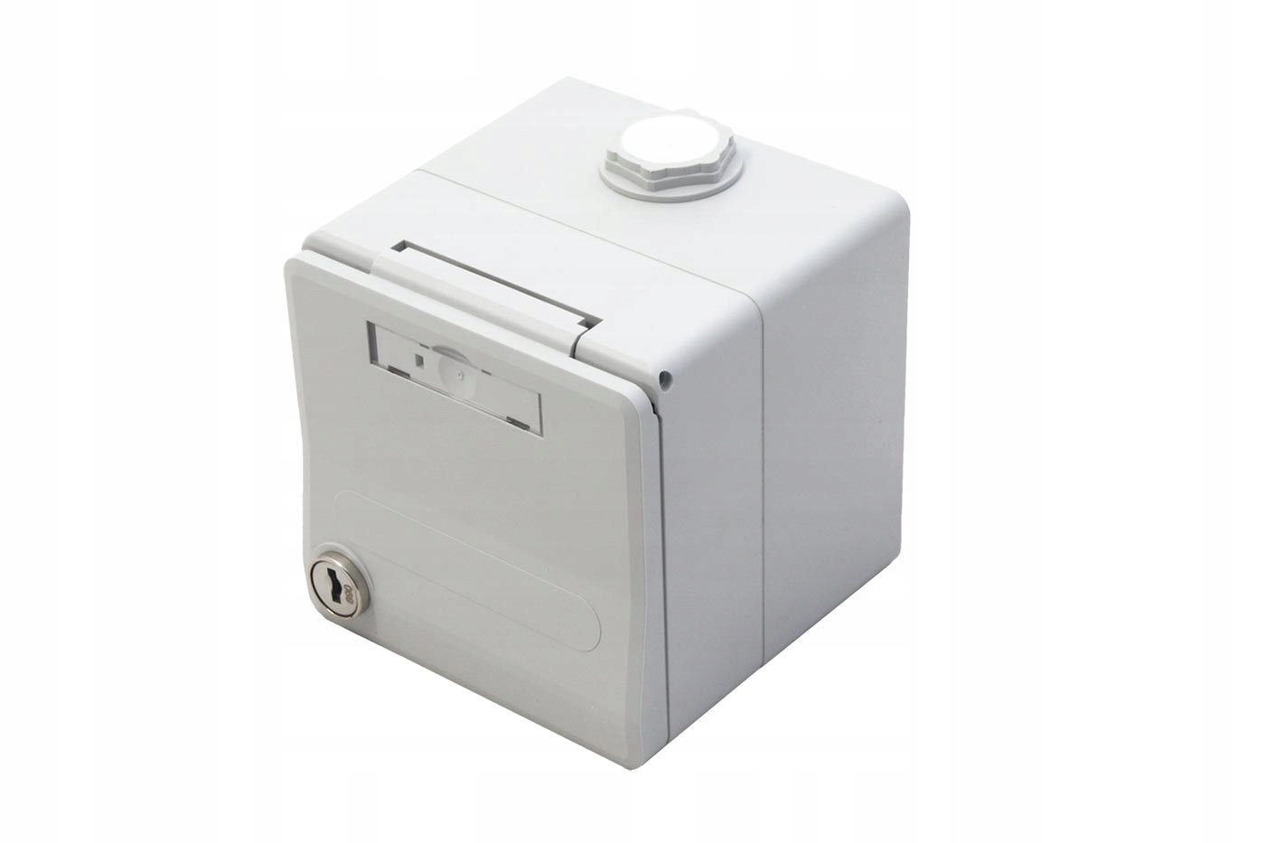Metz-connect Box plastový pro 2x keystone, zámek, IP44, šedý