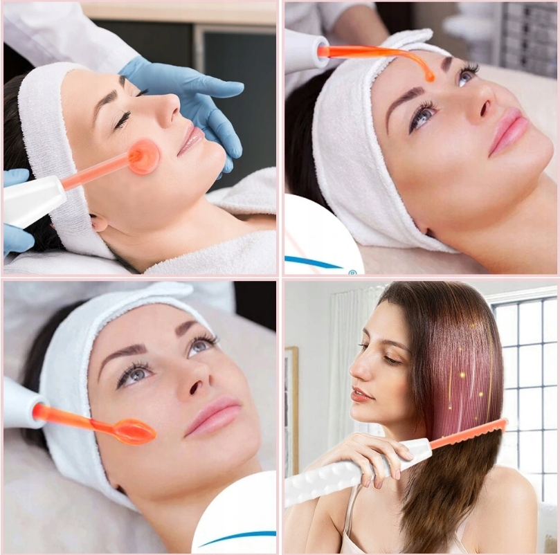 URZĄDZENIE DO PIELĘGNACJI SKÓRY TWARZY CIAŁA WŁOSÓW DARSONVAL DERMA WAND Moc 10 W