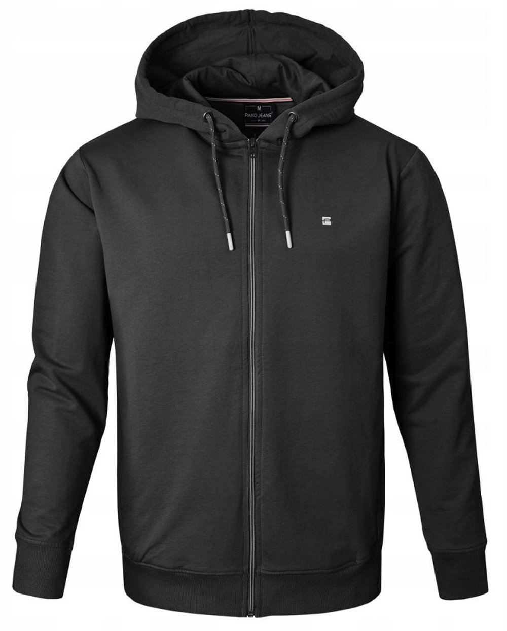 Pohodlná Bavlněná Mikina Pako Jeans černá s kapucí 3XL