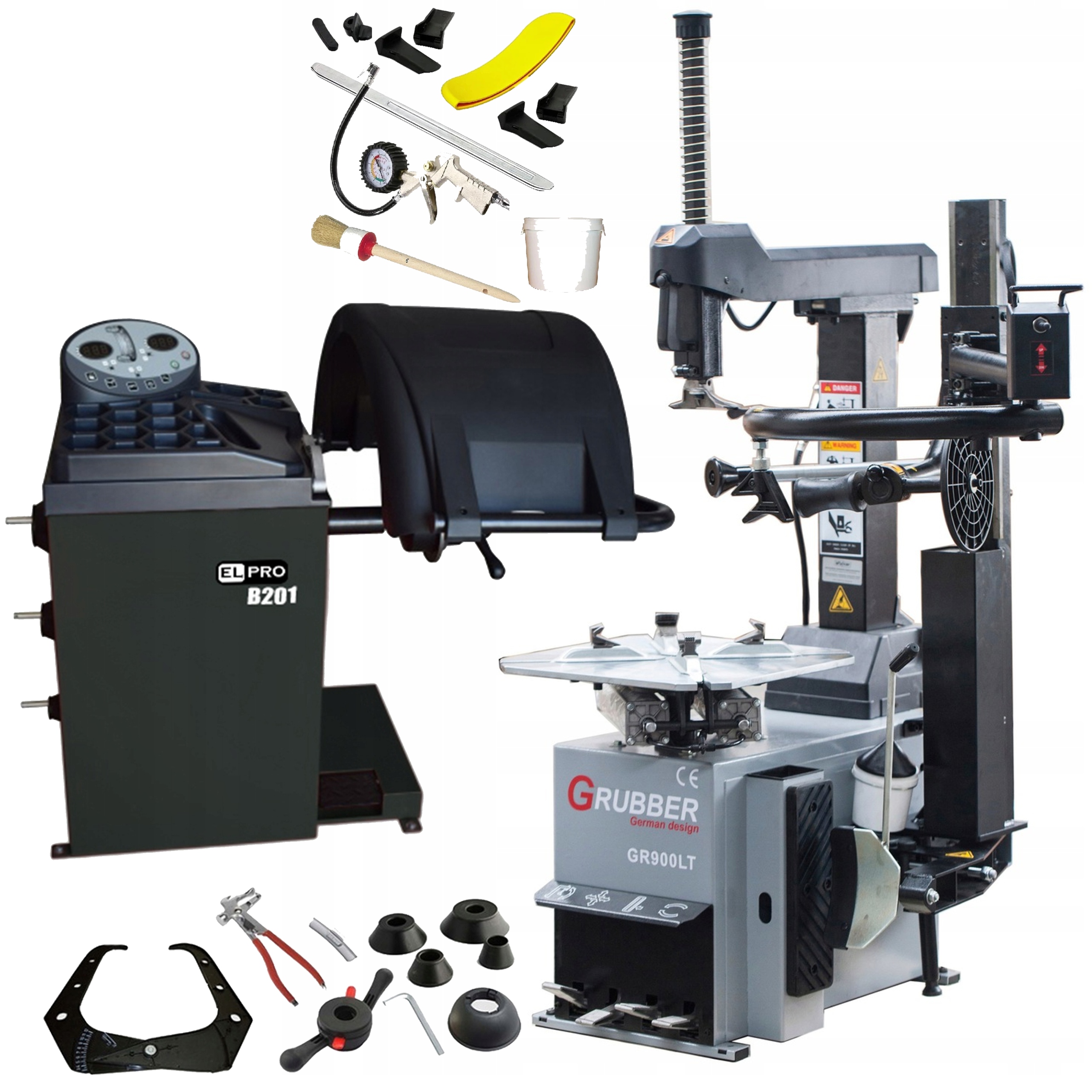 Монтажный станок GR900LT + балансировочный станок B201 GRUBBER