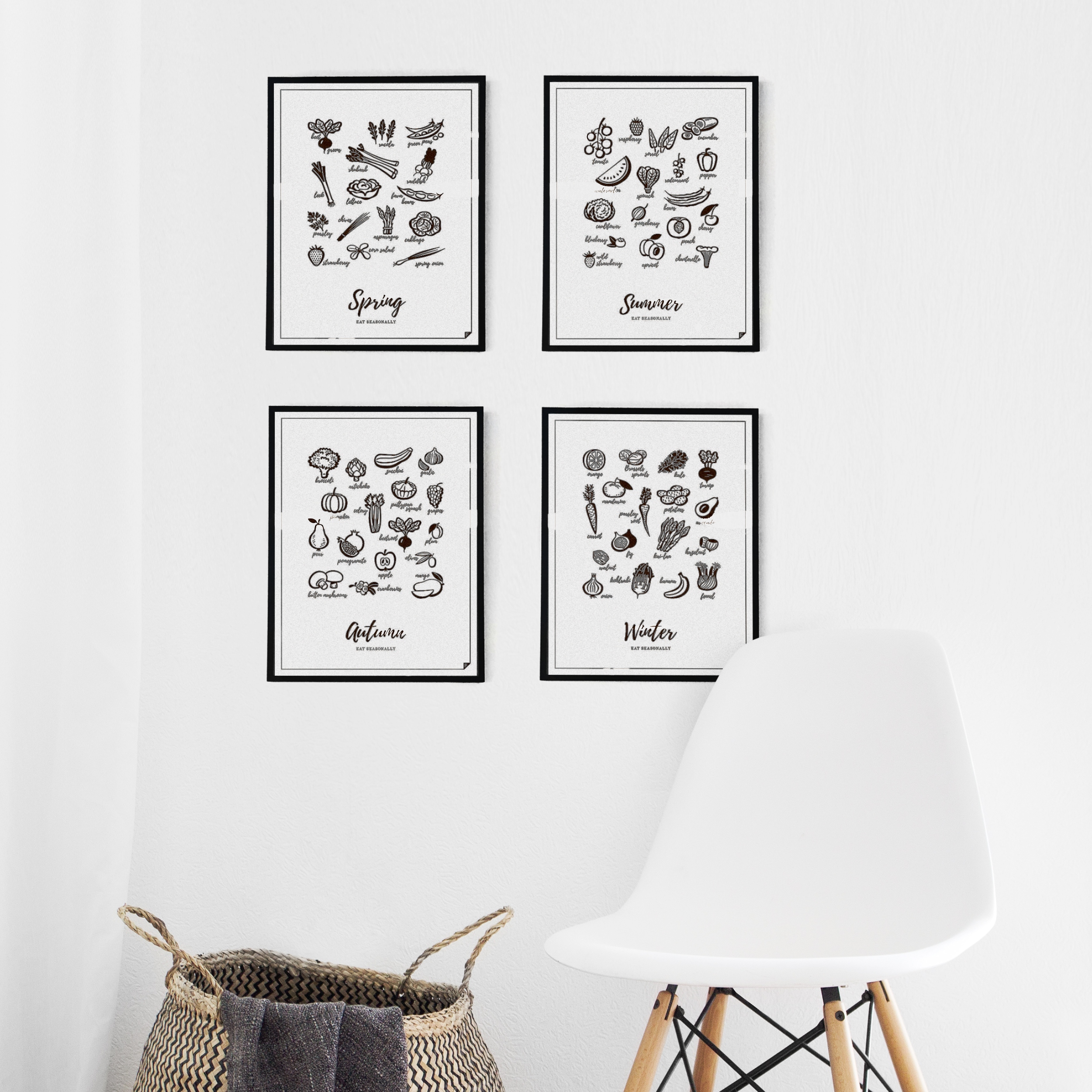 

Plakaty Zestaw Jedz Sezonowo do kuchni 30x40