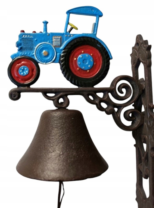 Stylowy Żeliwny Dzwonek TRAKTOR