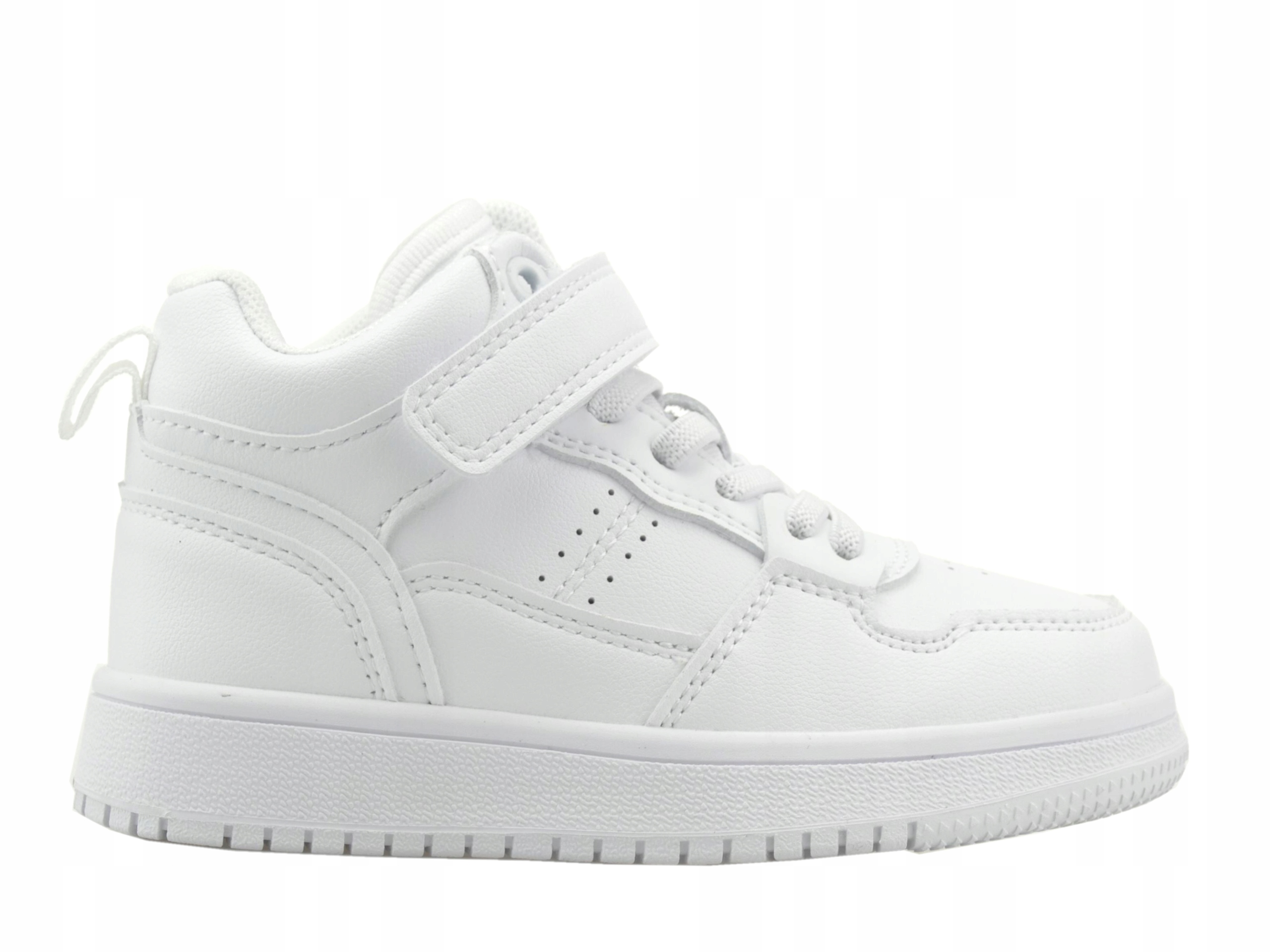 ADIDASY DZIECIĘCE BIAŁE BUTY SPORTOWE LEKKIE TRAMPKI RZEPY WKŁ. SKÓRA R.32 Kod producenta TC819 / TC823 WHITE